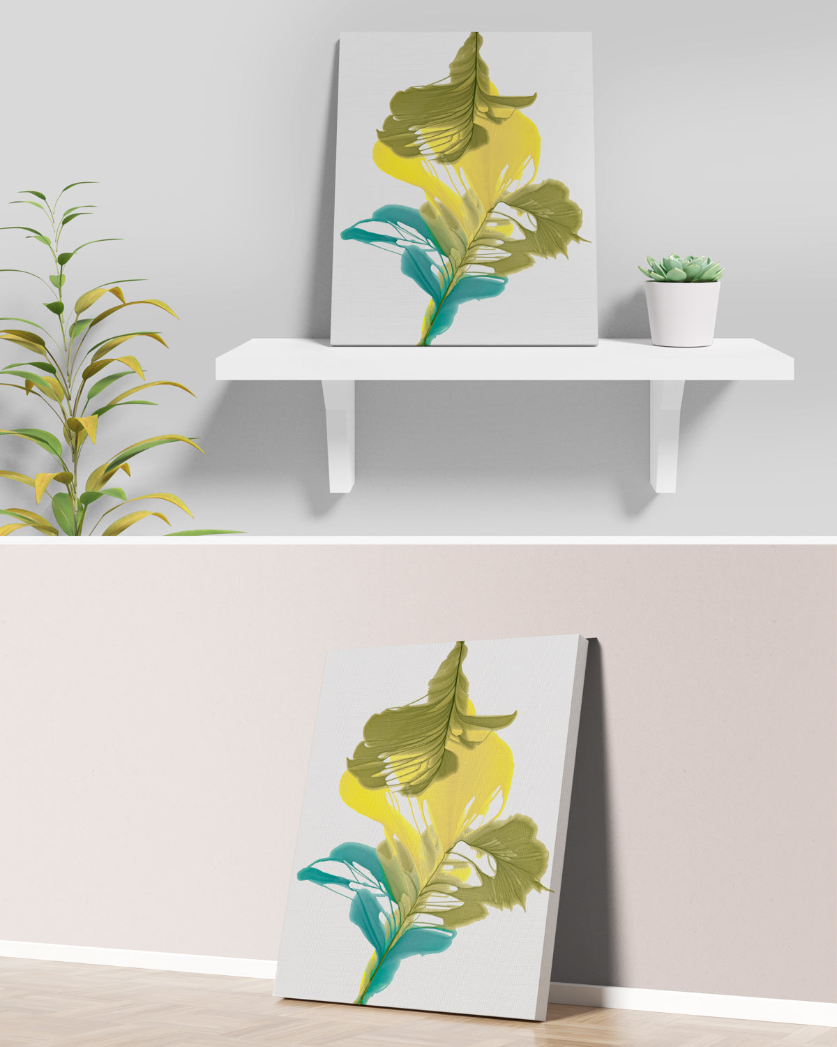 Botanical Wall Art Prints Abstract Floral Plant Watercolor Paper & Canvas | Bloom 20