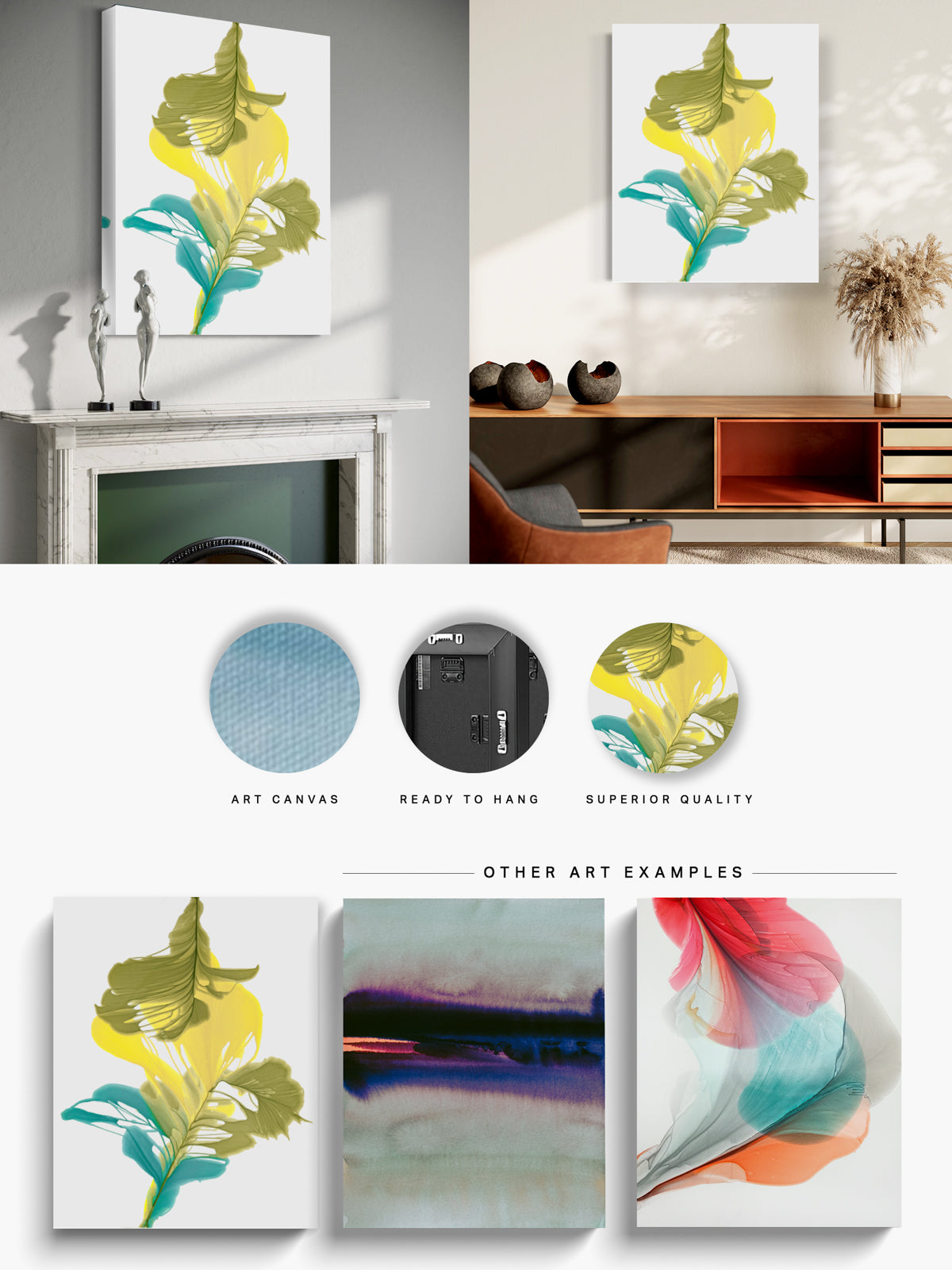 Botanical Wall Art Prints Abstract Floral Plant Watercolor Paper & Canvas | Bloom 20