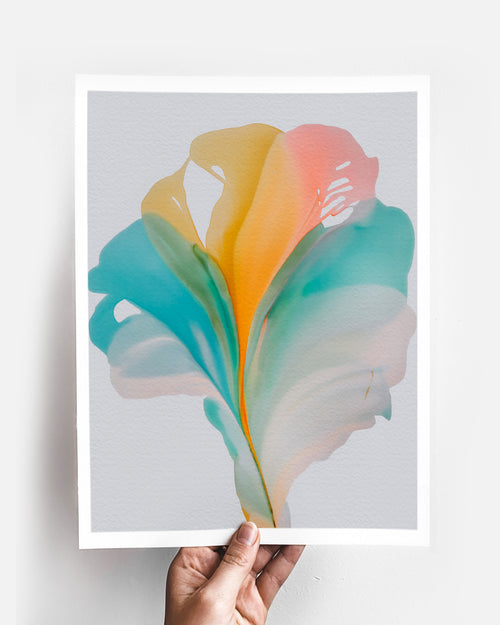 Bloom 23  | Modern Botanical Floral Watercolor Wall Art Print