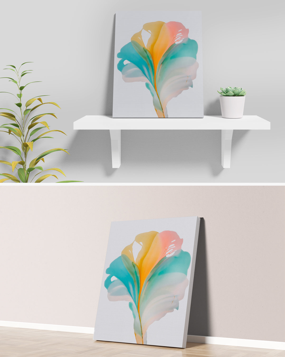 Botanical Wall Art Prints Abstract Floral Plant Watercolor Paper & Canvas | Bloom 23