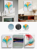 Botanical Wall Art Prints Abstract Floral Plant Watercolor Paper & Canvas | Bloom 23