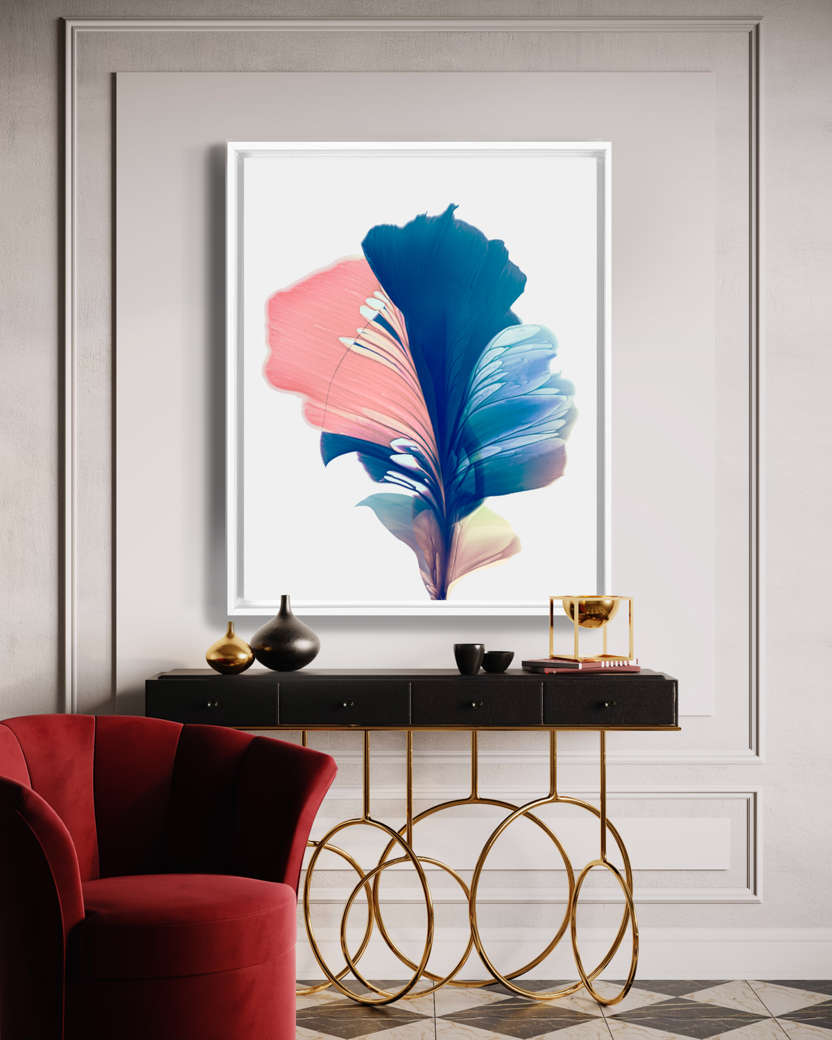 Botanical Wall Art Prints Abstract Floral Plant Watercolor Paper & Canvas | Mir