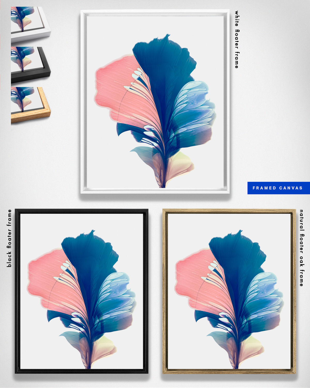 Botanical Wall Art Prints Abstract Floral Plant Watercolor Paper & Canvas | Mir
