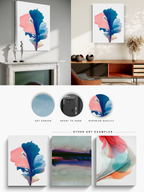 Botanical Wall Art Prints Abstract Floral Plant Watercolor Paper & Canvas | Mir