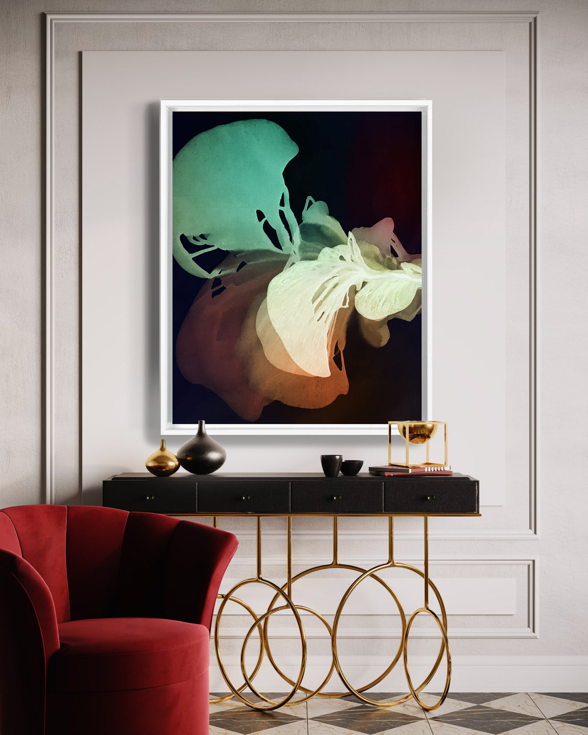 Botanical Wall Art Prints Abstract Floral Plant Watercolor Paper & Canvas | Bloom 27