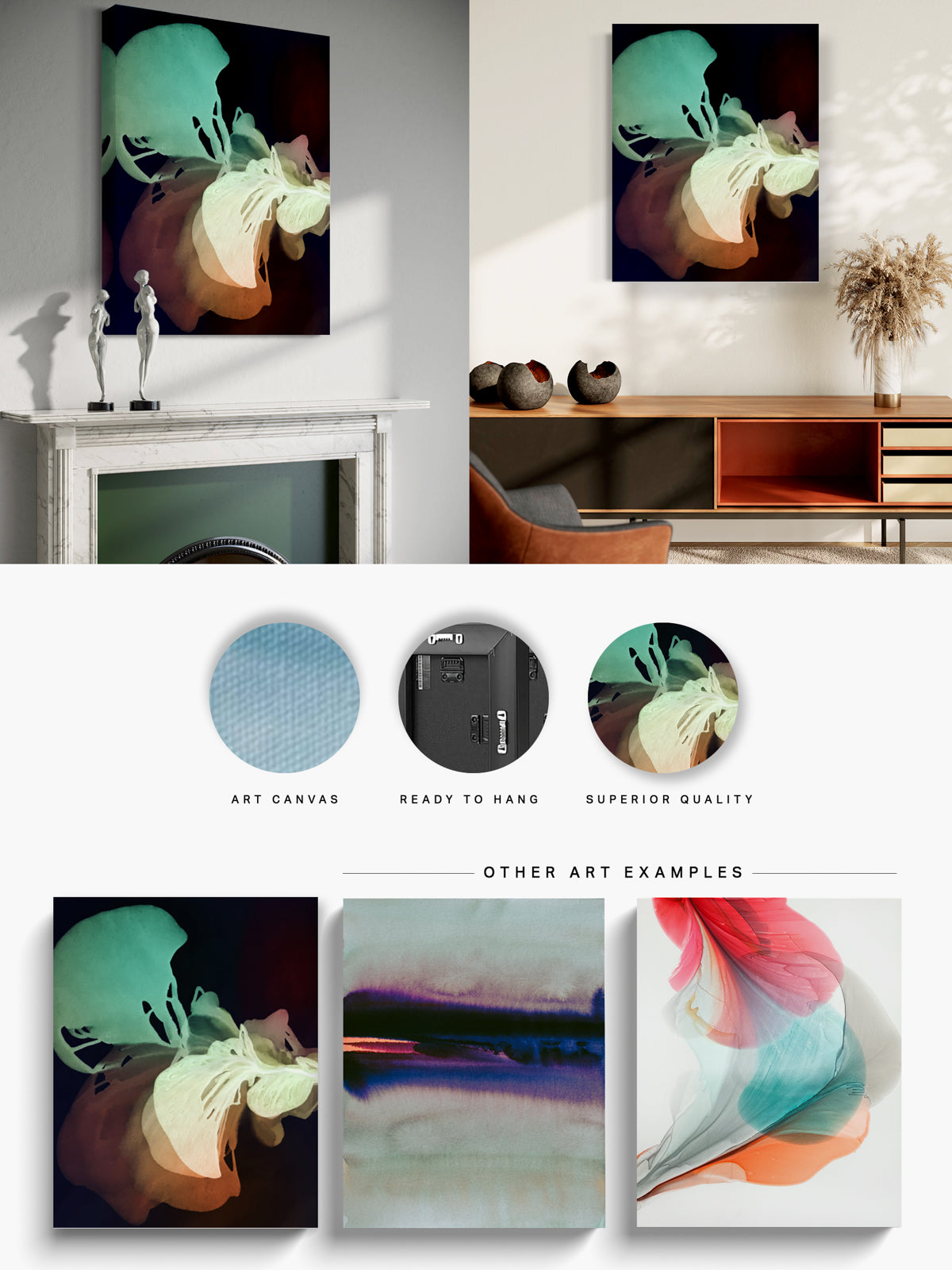 Botanical Wall Art Prints Abstract Floral Plant Watercolor Paper & Canvas | Bloom 27