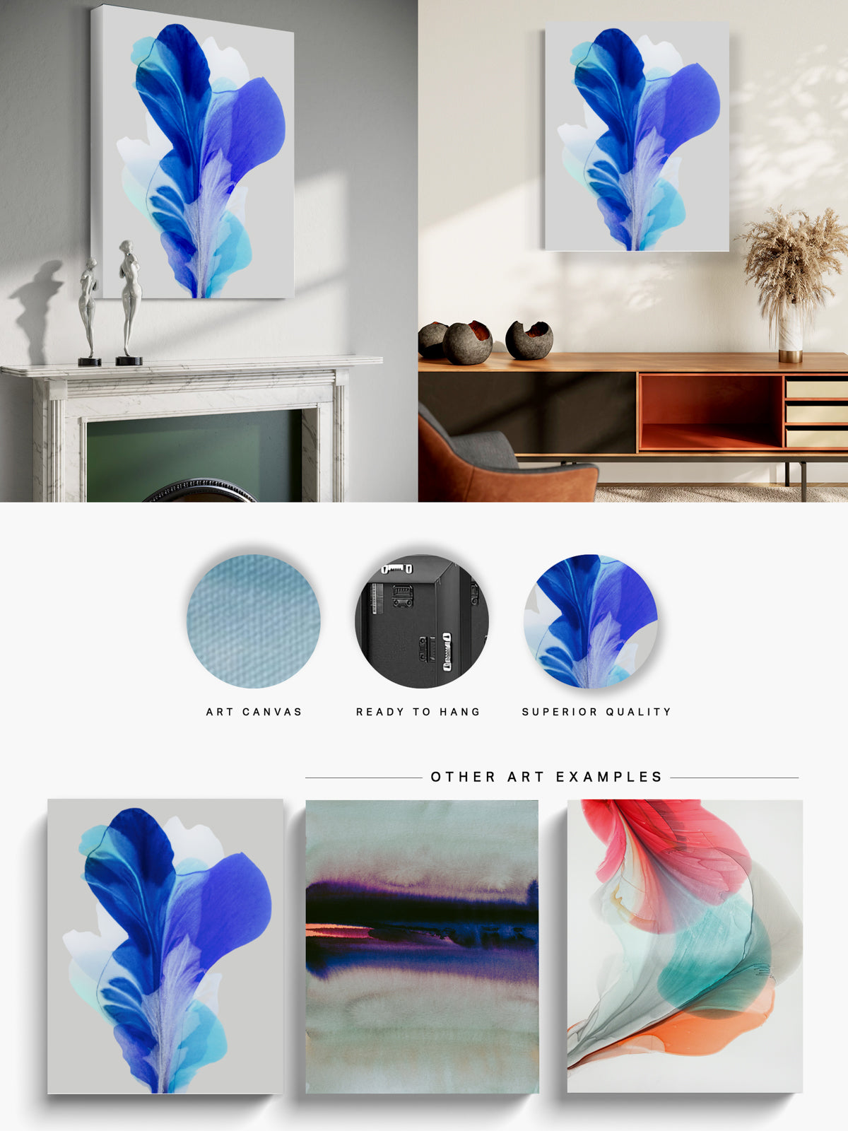 Botanical Wall Art Prints Abstract Floral Plant Watercolor Paper & Canvas | Bloom 30