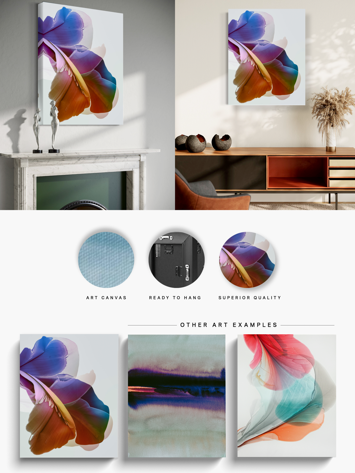 Botanical Wall Art Prints Abstract Floral Plant Watercolor Paper & Canvas | Eyët