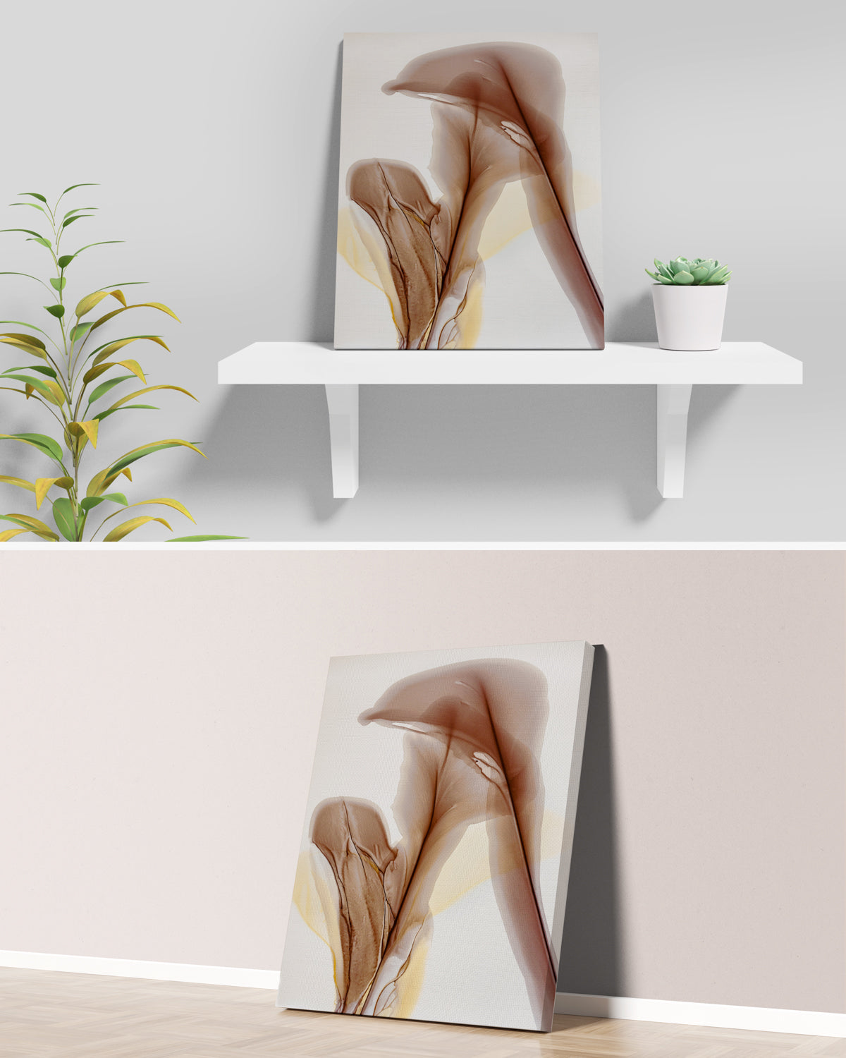 Botanical Wall Art Prints Abstract Floral Plant Watercolor Paper & Canvas | Bloom 37