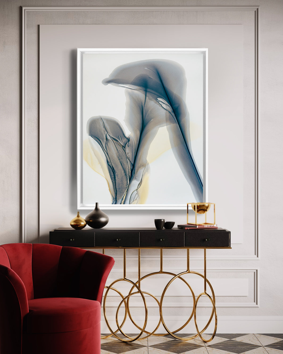 Botanical Wall Art Prints Abstract Floral Plant Watercolor Paper & Canvas | Bloom 38
