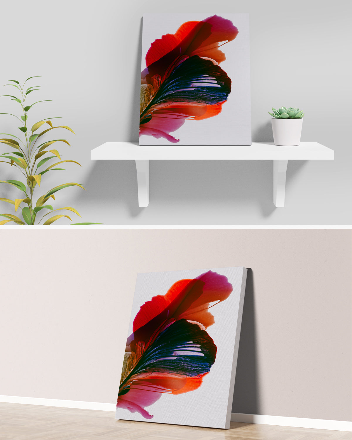 Botanical Wall Art Prints Abstract Floral Plant Watercolor Paper & Canvas | Poska