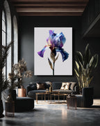 Botanical Wall Art Prints Abstract Flora Plant Watercolor Paper & Canvas | Iris 1