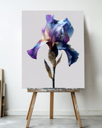 Botanical Wall Art Prints Abstract Flora Plant Watercolor Paper & Canvas | Iris 1