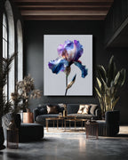 Botanical Wall Art Prints Abstract Flora Plant Watercolor Paper & Canvas | Iris 2