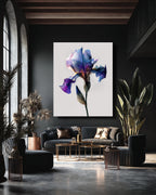 Botanical Wall Art Prints Abstract Flora Plant Watercolor Paper & Canvas | Iris 3