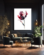 Botanical Wall Art Prints Abstract Flora Plant Watercolor Paper & Canvas | Tulip 2