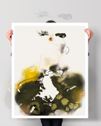 Portrait Wall Art Prints Loose Watercolor Face Paper & Canvas | Cala
