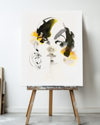 Portrait Wall Art Prints Loose Watercolor Face Paper & Canvas | Esa