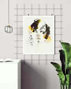 Portrait Wall Art Prints Loose Watercolor Face Paper & Canvas | Esa