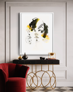 Portrait Wall Art Prints Loose Watercolor Face Paper & Canvas | Esa