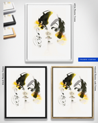 Portrait Wall Art Prints Loose Watercolor Face Paper & Canvas | Esa
