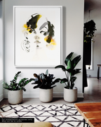 Portrait Wall Art Prints Loose Watercolor Face Paper & Canvas | Esa