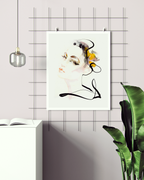 Portrait Wall Art Prints Loose Watercolor Face Paper & Canvas | Fona