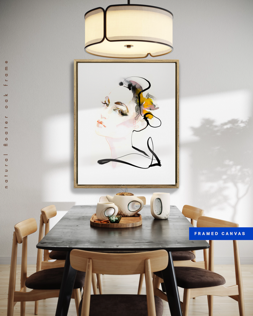 Portrait Wall Art Prints Loose Watercolor Face Paper & Canvas | Fona