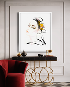 Portrait Wall Art Prints Loose Watercolor Face Paper & Canvas | Fona