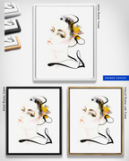 Portrait Wall Art Prints Loose Watercolor Face Paper & Canvas | Fona