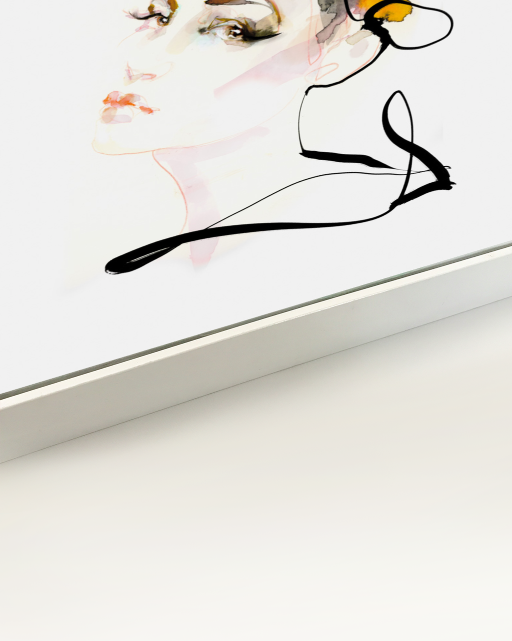 Portrait Wall Art Prints Loose Watercolor Face Paper & Canvas | Fona