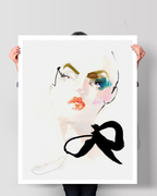 Portrait Wall Art Prints Loose Watercolor Face Paper & Canvas | Mola