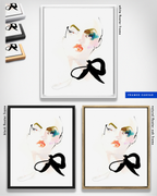 Portrait Wall Art Prints Loose Watercolor Face Paper & Canvas | Mola