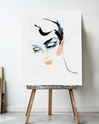 Portrait Wall Art Prints Loose Watercolor Face Paper & Canvas | Posa