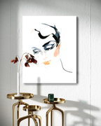 Portrait Wall Art Prints Loose Watercolor Face Paper & Canvas | Posa