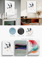 Portrait Wall Art Prints Loose Watercolor Face Paper & Canvas | Posa