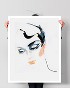 Portrait Wall Art Prints Loose Watercolor Face Paper & Canvas | Posa