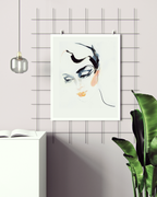 Portrait Wall Art Prints Loose Watercolor Face Paper & Canvas | Posa