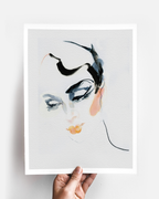 Portrait Wall Art Prints Loose Watercolor Face Paper & Canvas | Posa