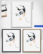 Portrait Wall Art Prints Loose Watercolor Face Paper & Canvas | Posa