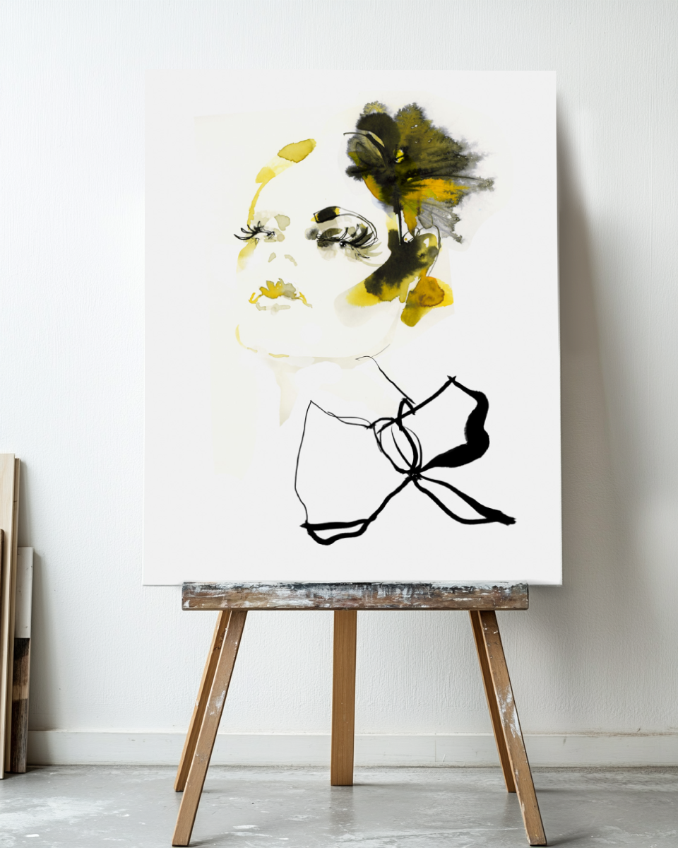 Portrait Wall Art Prints Loose Watercolor Face Paper & Canvas | Tola