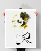 Portrait Wall Art Prints Loose Watercolor Face Paper & Canvas | Tola