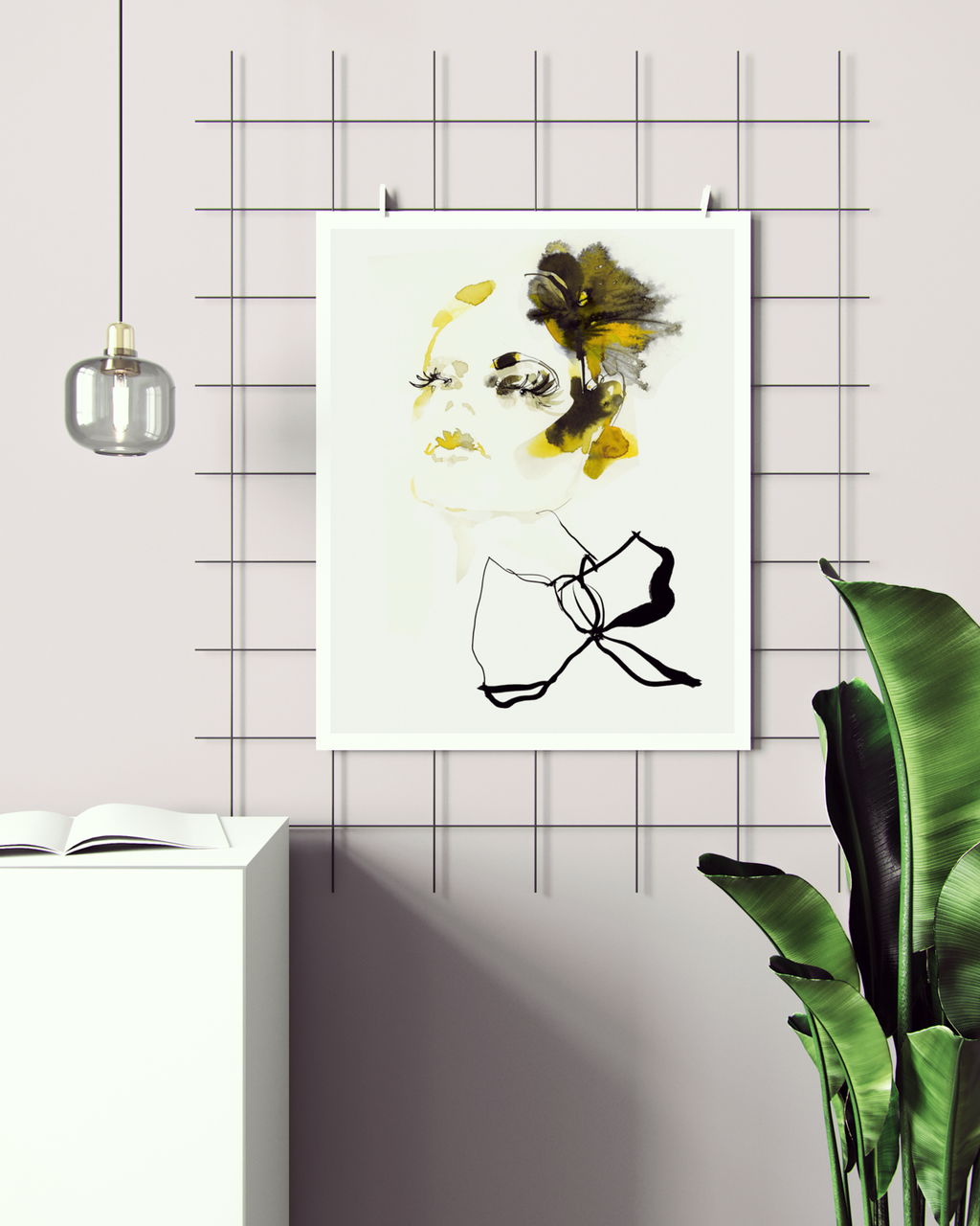 Portrait Wall Art Prints Loose Watercolor Face Paper & Canvas | Tola