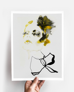 Portrait Wall Art Prints Loose Watercolor Face Paper & Canvas | Tola