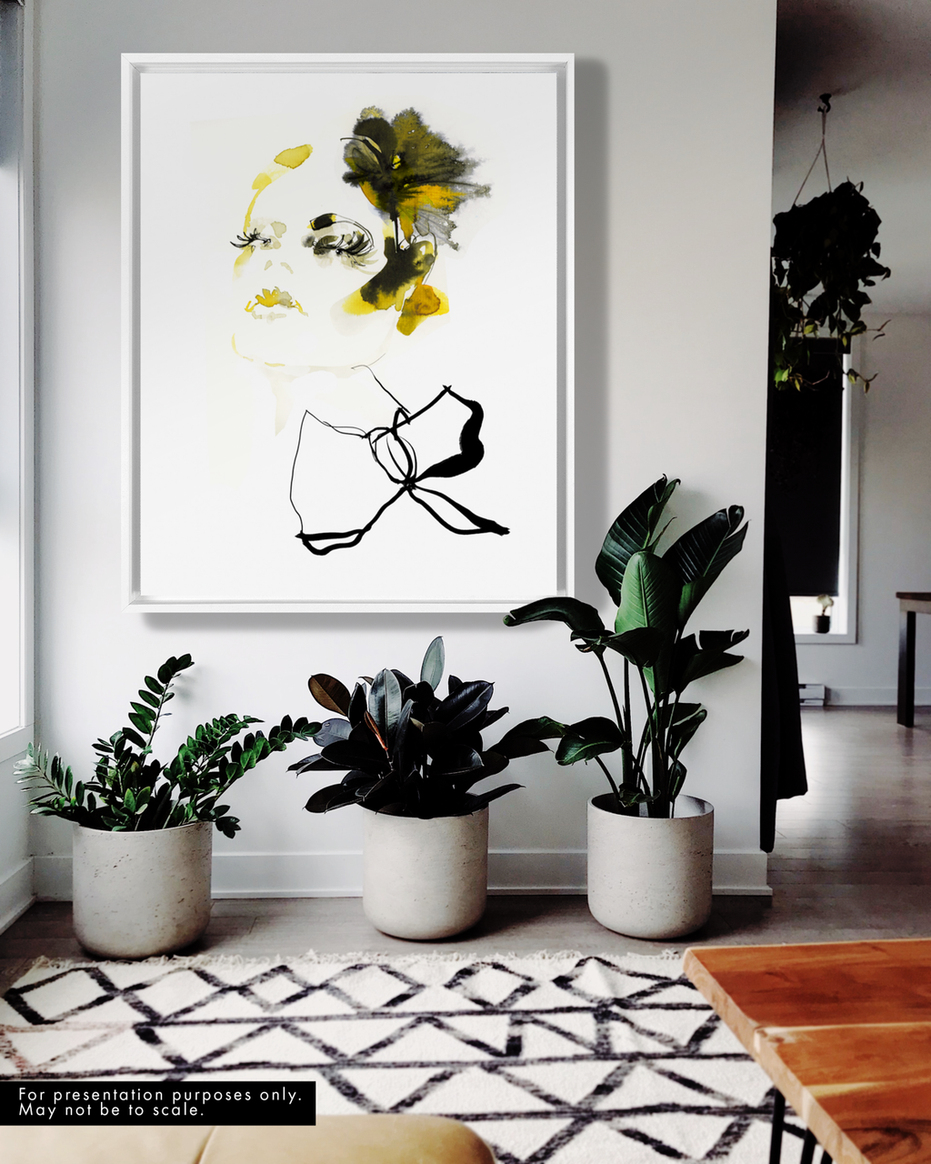 Portrait Wall Art Prints Loose Watercolor Face Paper & Canvas | Tola