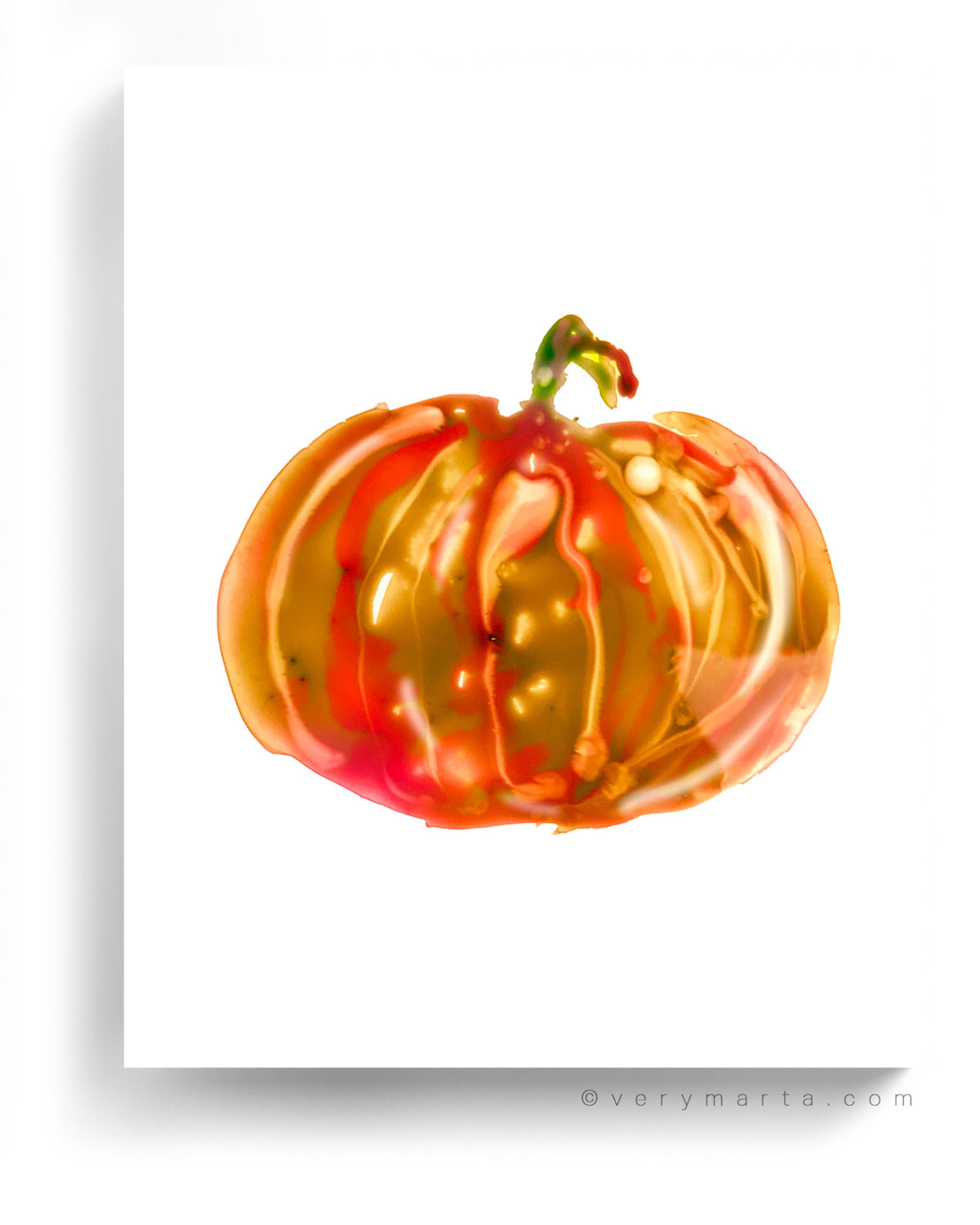 Wall Art Print Canvas Paper  | Pumpkin